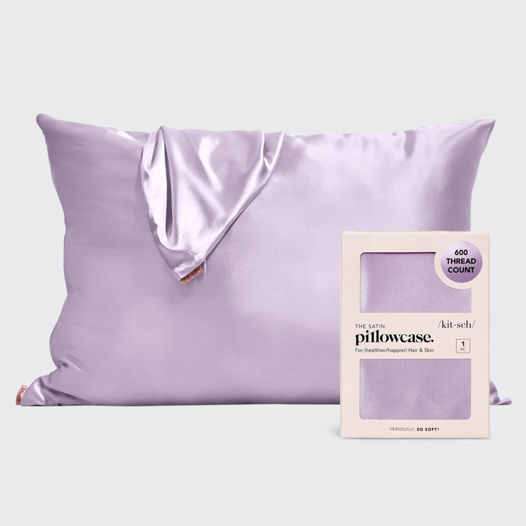 Lavender satin pillowcase