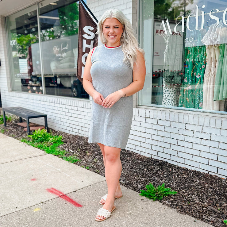 Knit Tank Dress - Heather Grey