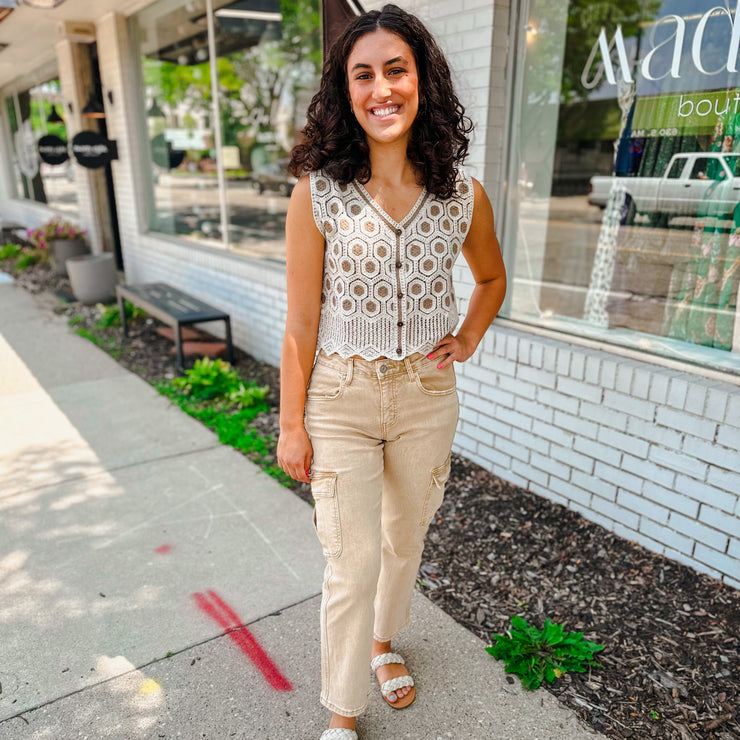 High Rise Relaxed Cargo Pants