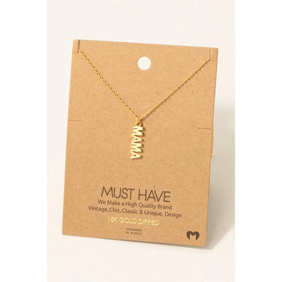Mama Rectangle Necklace