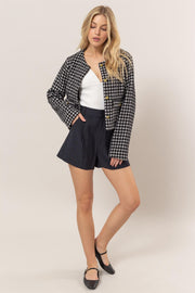 Black Tweed Jacket - Medium