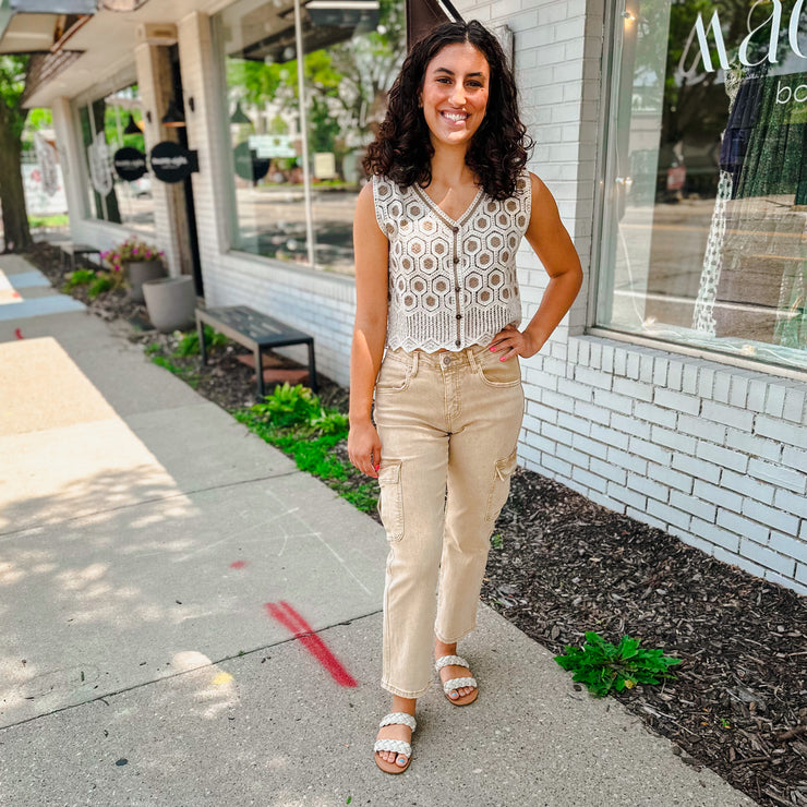 High Rise Relaxed Cargo Pants