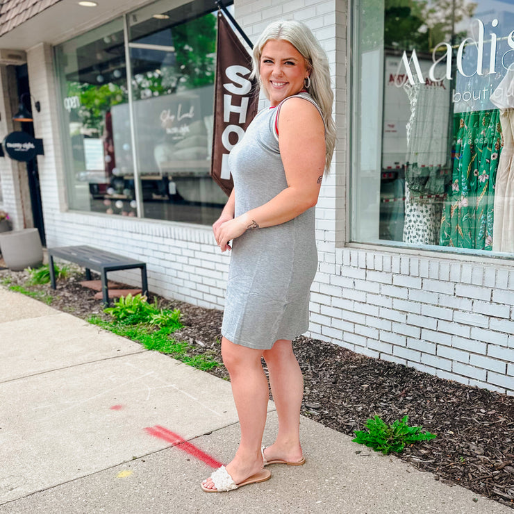 Knit Tank Dress - Heather Grey