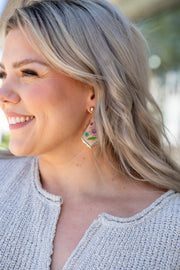 Purple Pressed Flower Earrings