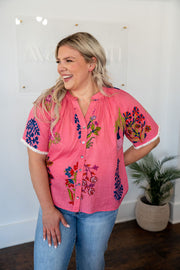 Pink Floral Top