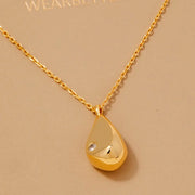 Gold Dipped Teardrop Necklace