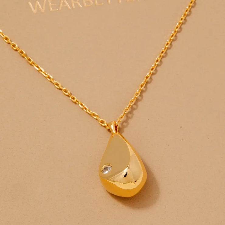 Gold Dipped Teardrop Necklace