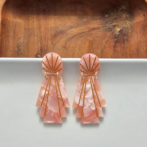 Rose Quartz Lucille Earrings