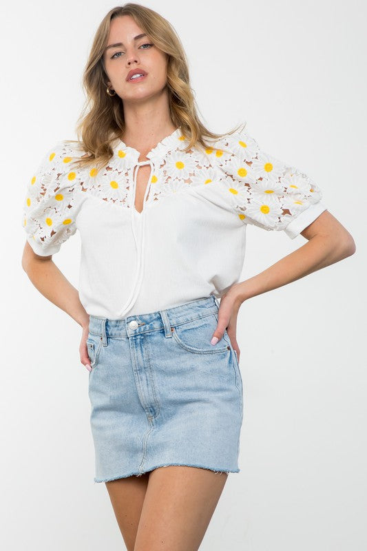 Daisy Eyelet Top