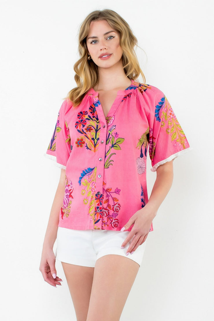 Pink Floral Top