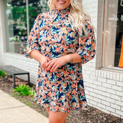 Sheer Floral Flutter Dress-xs
