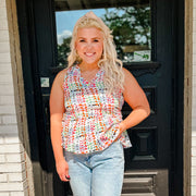 Polka Dot Sleeveless top-laege