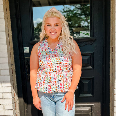 Polka Dot Sleeveless top-laege