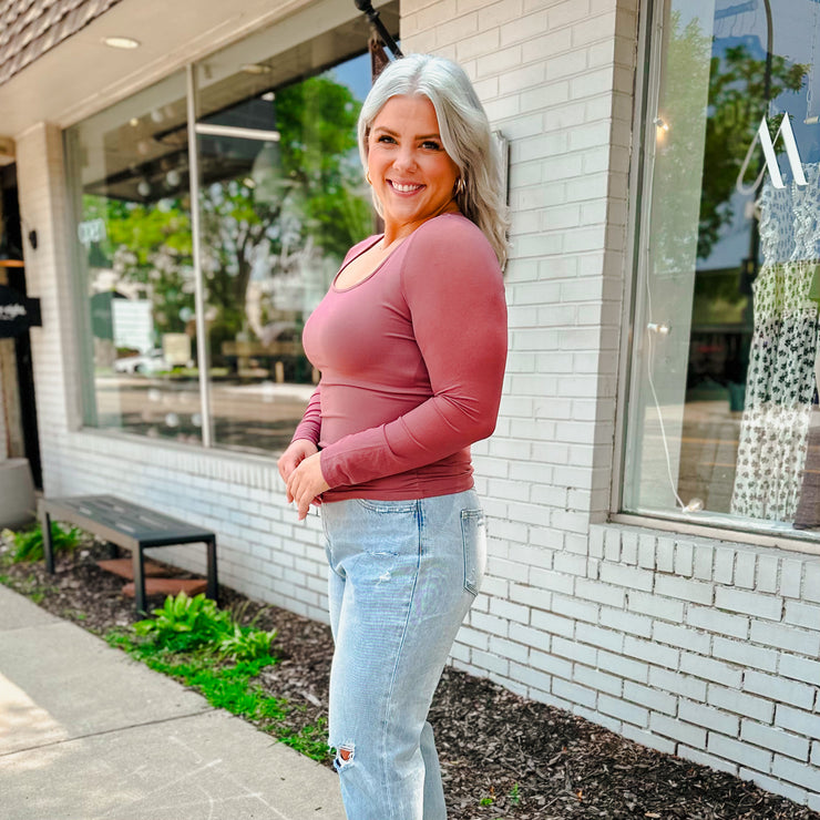 Mesh Square Neck Top - Sienna