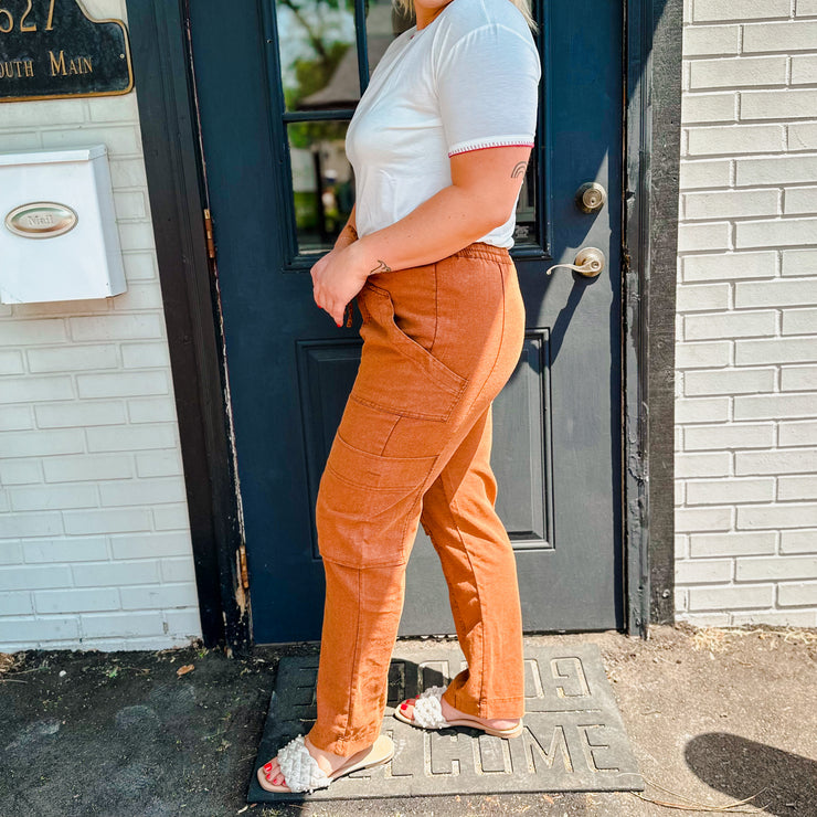 Mineral Washed Cargo Pants-large