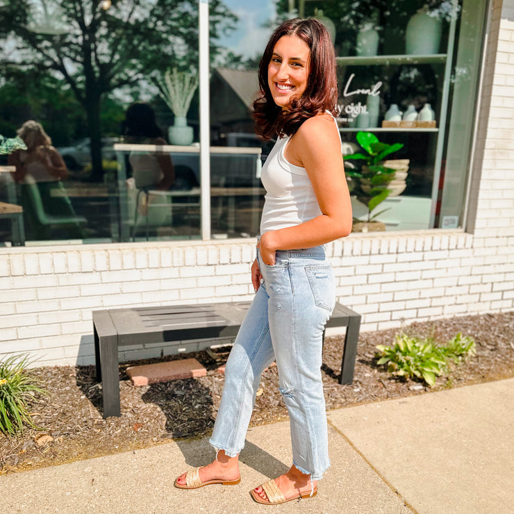 90's Vintage Relaxed Crop Denim