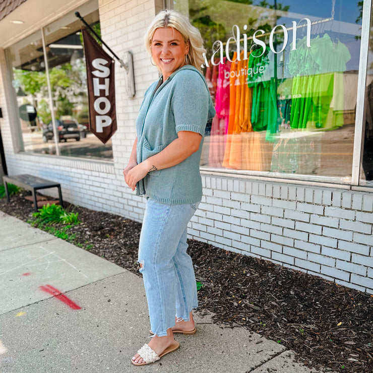 Hooded Dolman Sleeve Cardigan