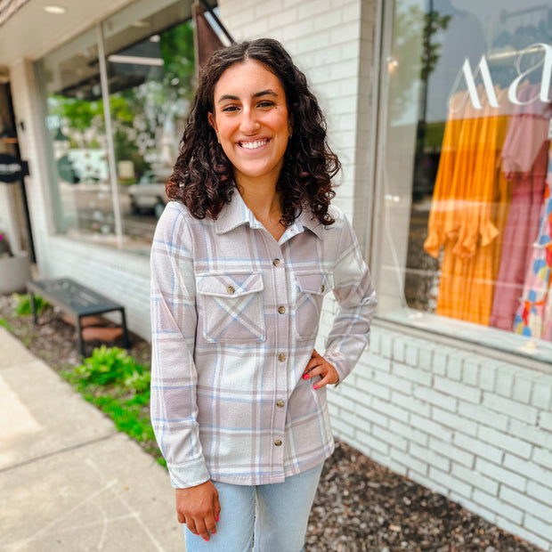 Mauve soft shacket