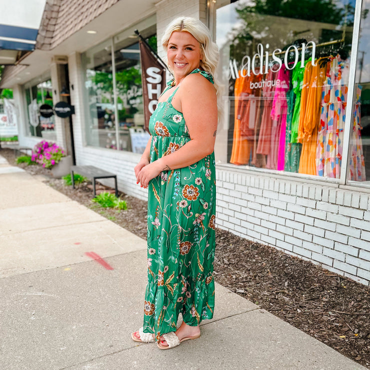 Tie Strap Floral Maxi Dress