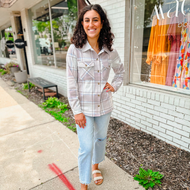 Mauve soft shacket