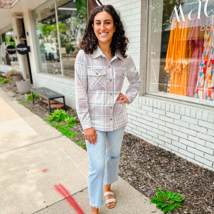 Mauve soft shacket