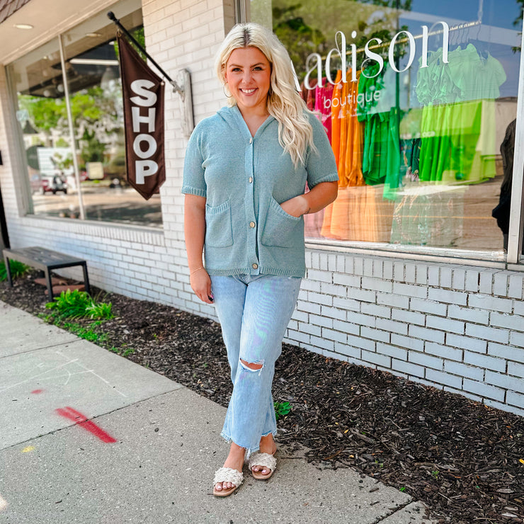 Hooded Dolman Sleeve Cardigan