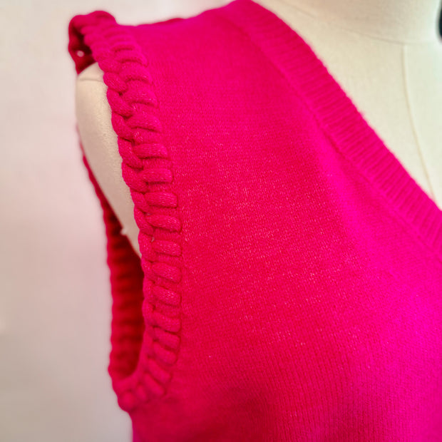 Stitch Detail Sweater Vest-large