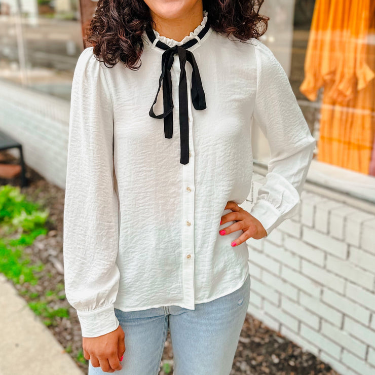 Neck Tie Blouse