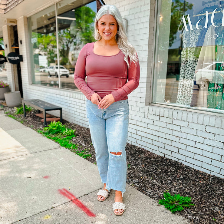 Mesh Square Neck Top - Sienna