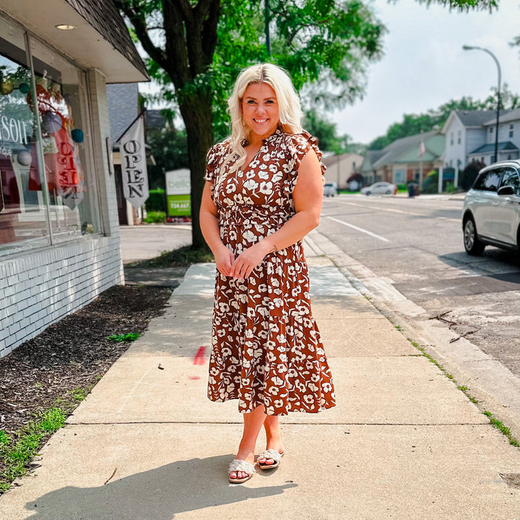 Fall floral dress