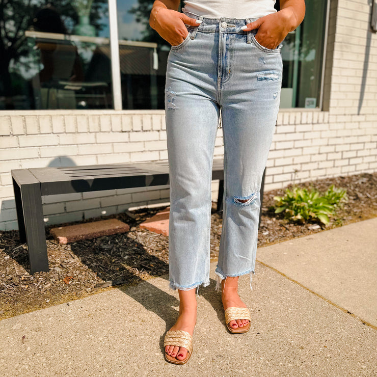 90's Vintage Relaxed Crop Denim