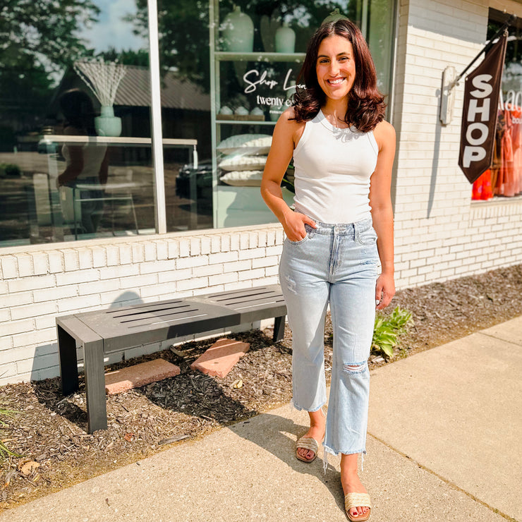 90's Vintage Relaxed Crop Denim