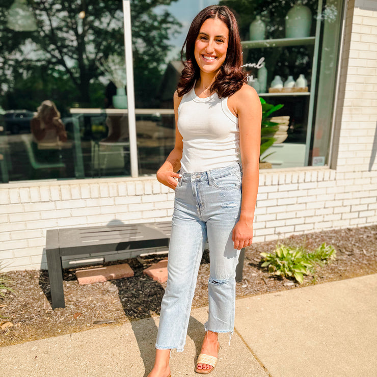 90's Vintage Relaxed Crop Denim