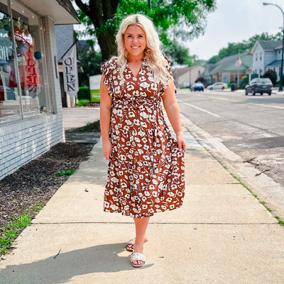 Fall floral dress