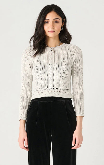 Silver Cropped Sweater - XS