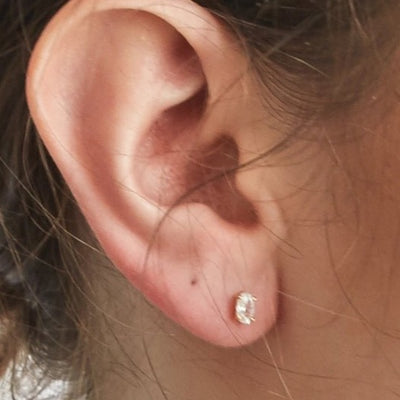 Oval Stud Earrings