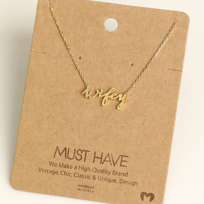 wifey necklace