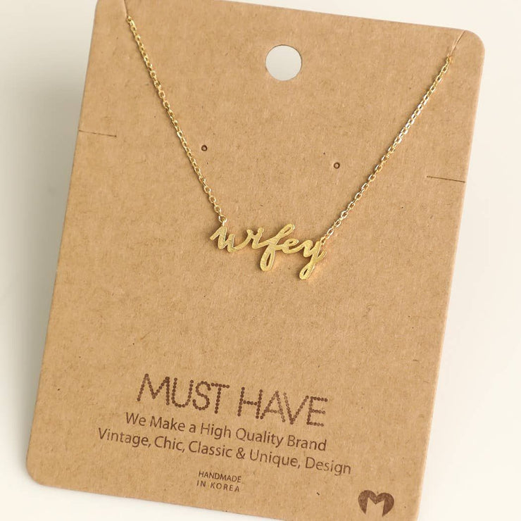 wifey necklace