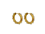 Grande Raised Pearl Huggie Hooks