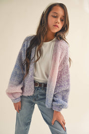Blue and Pink Ombre Cardigan