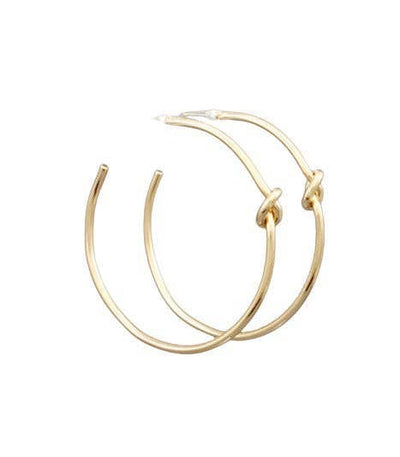 Gold Knot Hoops