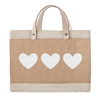 heart mini market tote