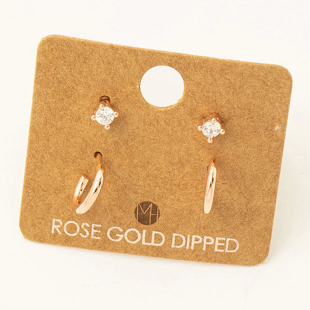 mini four piece stud earrings