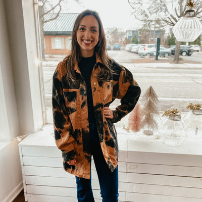 Tie Dye Corduroy Shacket - small