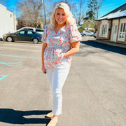 High Rise Crop Straight Leg Jeans - 7