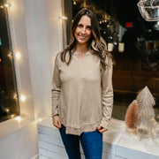 split neck thermal top