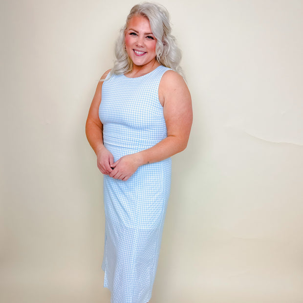 Gingham Midi Dress-large