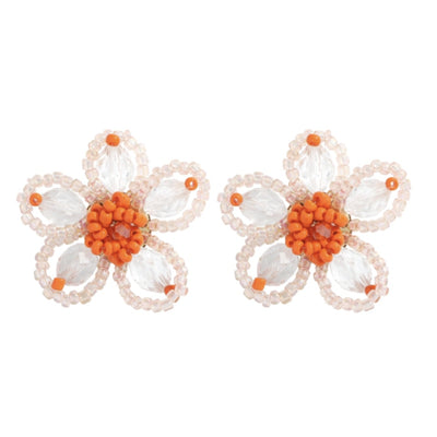 posey studs - orange