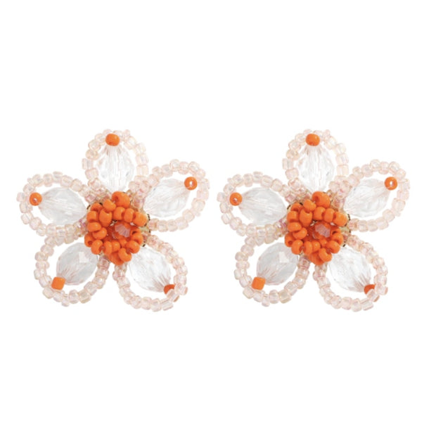posey studs - orange